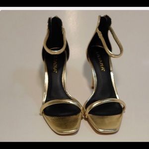 Gold Strap Heels
